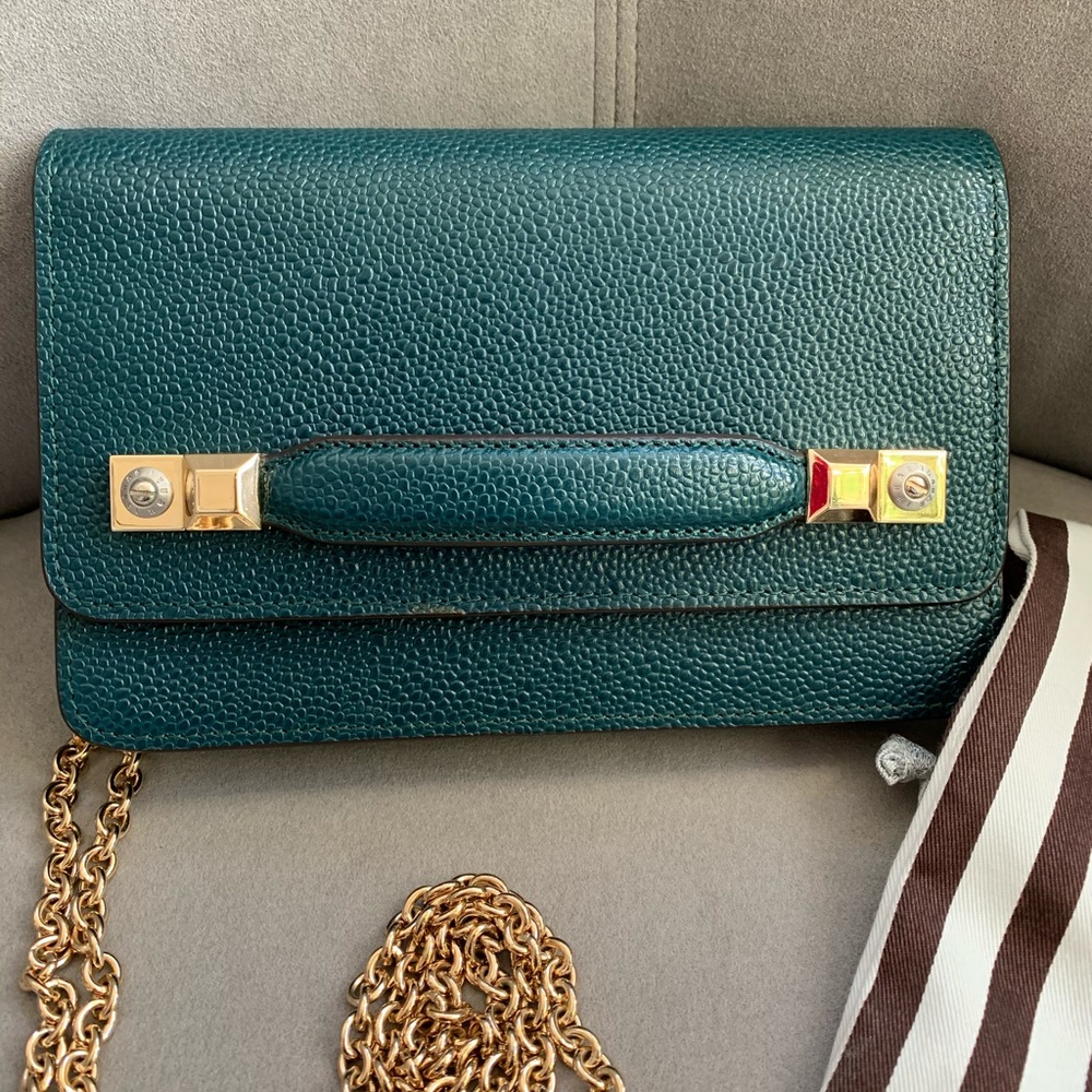 HENRI BENDEL green leather cross-body with Duster!